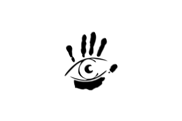 Logo Corpus : Une main stylisée avec un oeil dans la paume