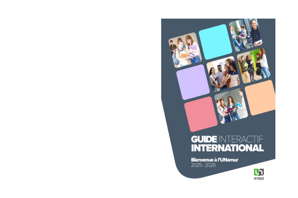 Couverture du guide international interactif de l'UNamur