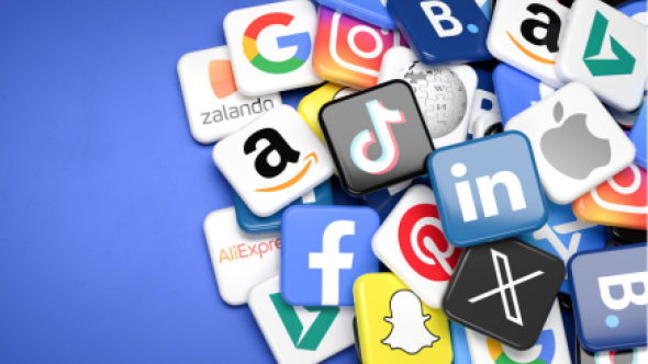 tas d'icône d'applications diverses