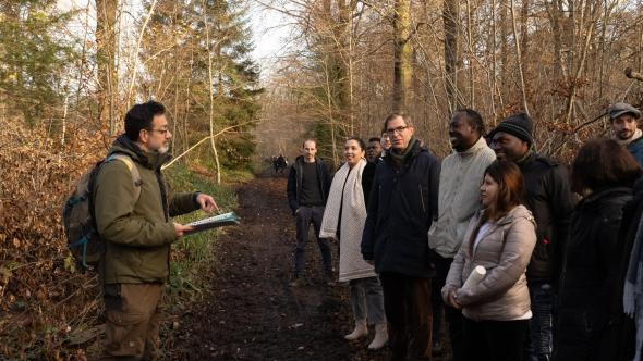 Etudiants EMCP et Simon Hauser en balade à Haugimont
