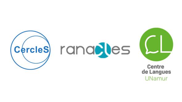 Logo des partenaires de la formation CercleS 2026 : CercleS - Centre de Langues de l'UNamur - Ranacles