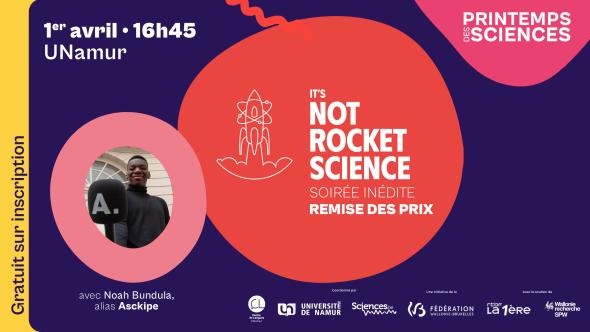 Affiche de l'évènement dans le cadre du Printemps des sciences 2026 à l'UNamur