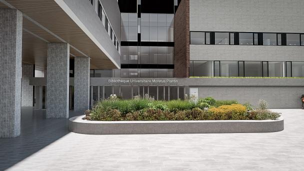 Vue de l'entrée de la BUMP en 3D (projet)