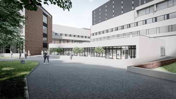 Vue du futur Forum réaménagé en 3D (projet)