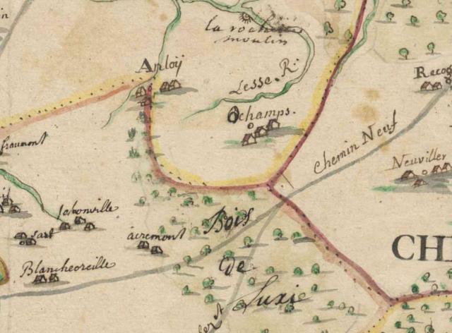 Image d'une carter ancienne de la province du Luxembourg