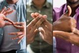 Plusieurs signes en langue des signes