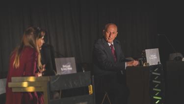 Dirk Frimout lors de la Space Week 2022