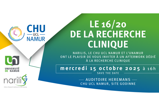 Affiche annonce du 16/20 de la recherche clinique du 15/10/2025
