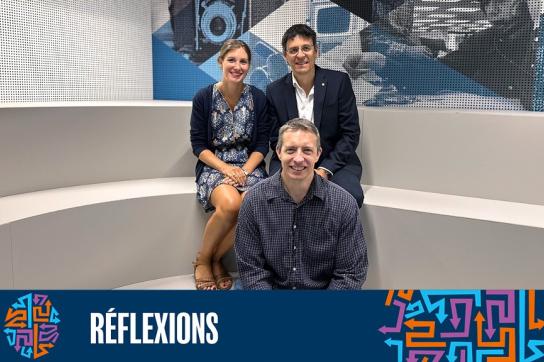 Photo des intervenants du podcast ULiège, dont Anne-Sophie Libert (UNamur)